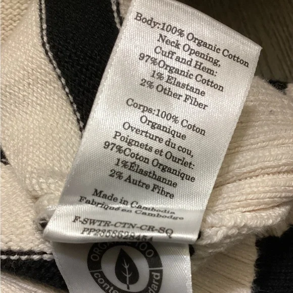 Everlane Organic Cotton Striped Sweater Relaxed Fit Size XS - Picture 6 of 6